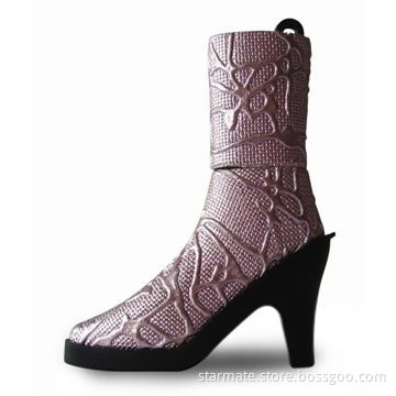 Boot-shaped USB Flash Drive with Fashionable Design, OEM and ODM Orders Welcomed